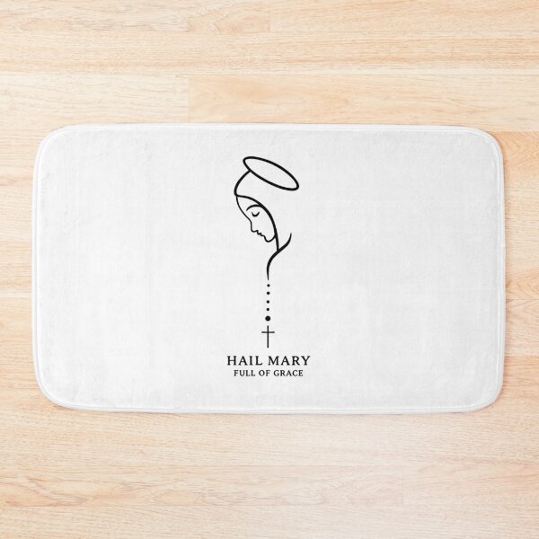 Item preview, Hail Mary Full Of Grace Minimalist Virgin Mary Rosary Christian Faith designed and sold by ostenlee.