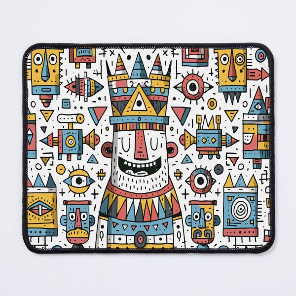 Item preview, Intricate Doodle King Abstract Folk Art Spirit designed and sold by Romgora.