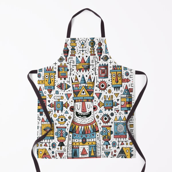 Item preview, Intricate Doodle King Abstract Folk Art Spirit designed and sold by Romgora.