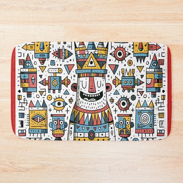 Item preview, Intricate Doodle King Abstract Folk Art Spirit designed and sold by Romgora.