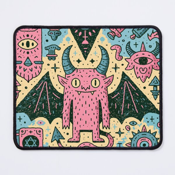 Item preview, Playful Pink Demon Mystic Symbols Design designed and sold by Romgora.