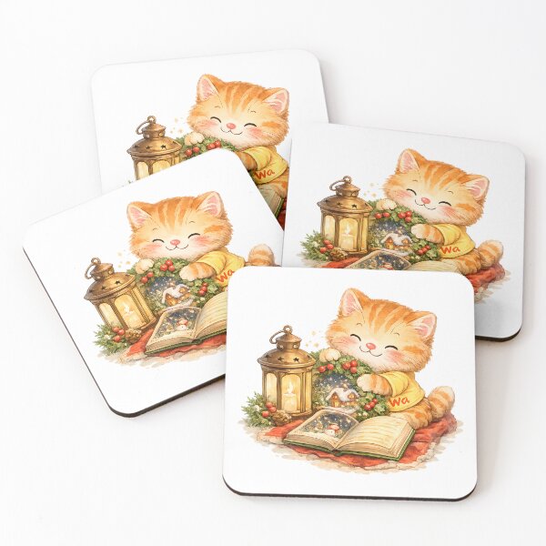 Item preview, Orange Tabby Cat Reading Christmas Story designed and sold by Wawa5656.