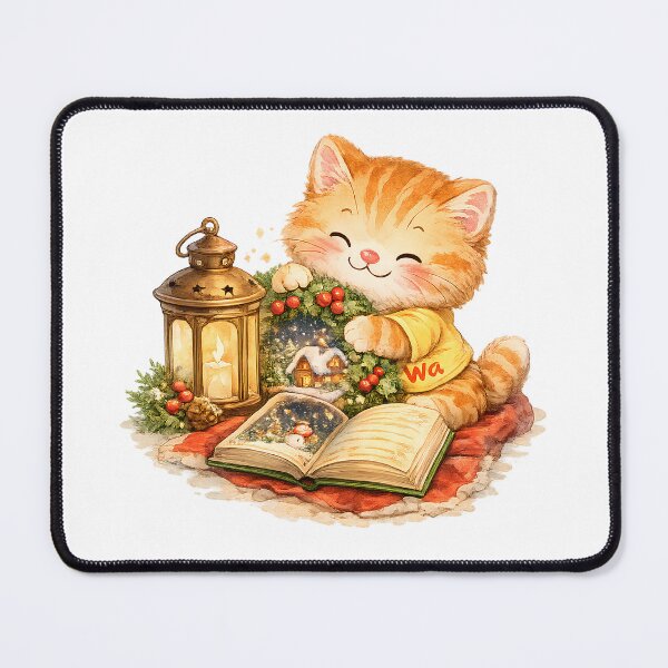 Item preview, Orange Tabby Cat Reading Christmas Story designed and sold by Wawa5656.