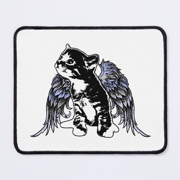 Item preview, Angel Kitty - Black and White Kitten with Wings designed and sold by LittleMissTyne.
