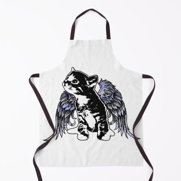 Item preview, Angel Kitty - Black and White Kitten with Wings designed and sold by LittleMissTyne.