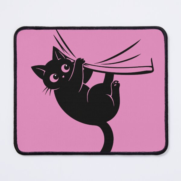Item preview, Funny Black Cat Hanging from Shirt | Cute Clingy Cat Sticker | Minimalist Cat Design designed and sold by Skedart.