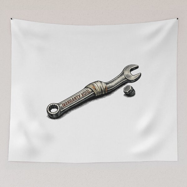 Item preview, Warranty Void Bent Wrench Mechanic Graphic designed and sold by Concrete Coffee Studio.
