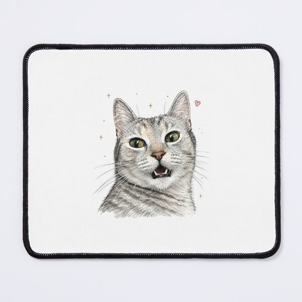 Item preview, Surprised Cat – Funny Minimalist Art designed and sold by Sztyep88.