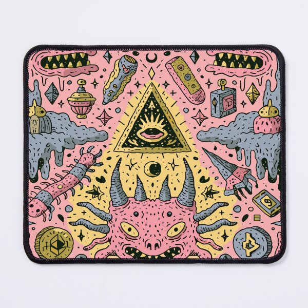 Item preview, Mystical All-Seeing Eye Psychedelic Monster Doodle designed and sold by Romgora.