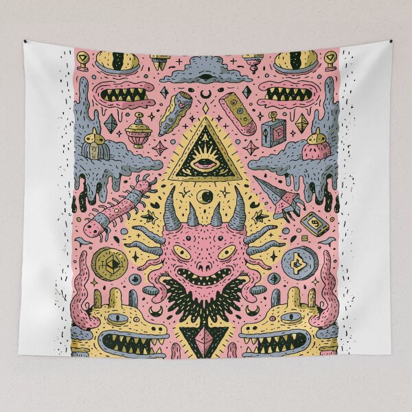 Item preview, Mystical All-Seeing Eye Psychedelic Monster Doodle designed and sold by Romgora.