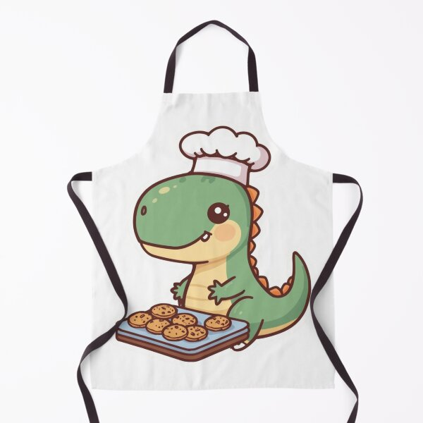 Item preview, Chef Dinosaur Sticker | Baking Dinosaur Illustration | Cookie Baking Dino | Kitchen Dinosaur Vinyl Sticker designed and sold by Pandey14.