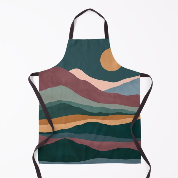Item preview, Retro Boho Layered Hills Abstract Sunset Art designed and sold by FrostyFrisby.