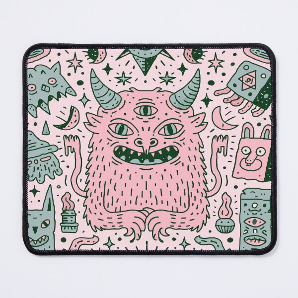 Item preview, Whimsical Three-Eyed Monster Occult Doodle Art designed and sold by Romgora.