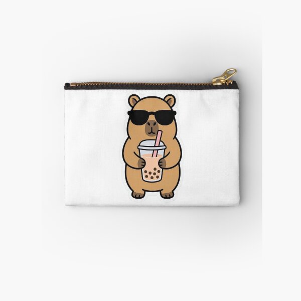Item preview, Cute Capybara Drinking Boba Milk Tea designed and sold by BobaCatDesign.