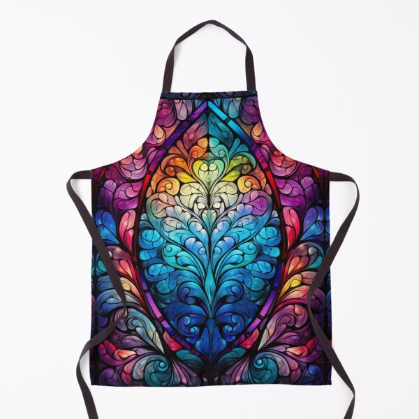 Item preview, Stained Glass Mandala Leaf Pattern designed and sold by pinkal.