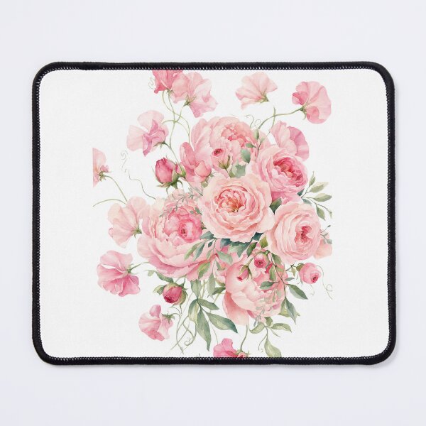 Item preview, blush pink watercolor floral design designed and sold by introvertarts.