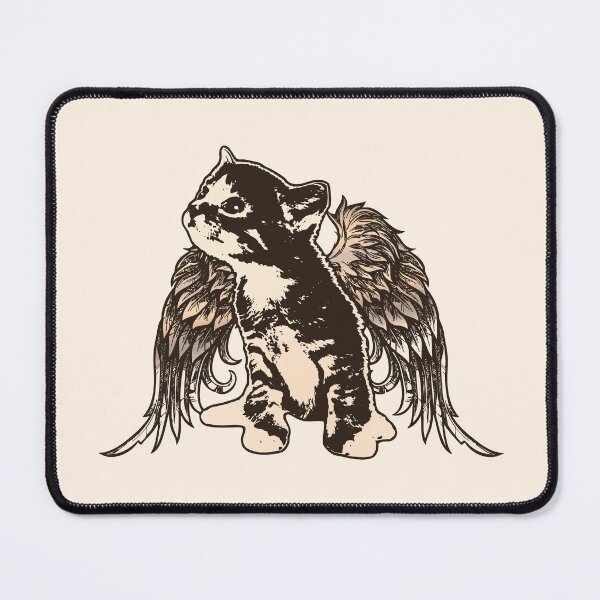 Item preview, Angel Kitty - Sepia-Toned Kitten with Wings designed and sold by LittleMissTyne.