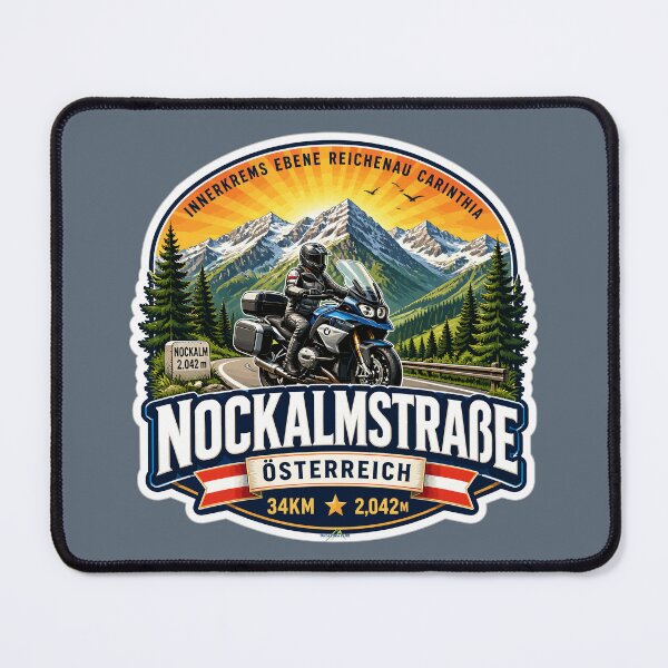 Item preview, Nockalm Road, Nockalmstrasse, Austria Motorcycle Sticker TShirt 03 designed and sold by OuterShellUK.