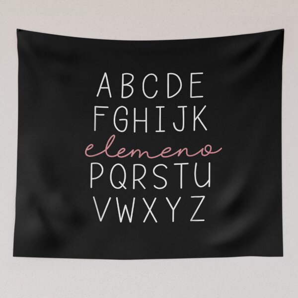 Item preview, Cute Alphabet Elemeno Pink Cursive Script Teacher Back To School Typography designed and sold by WilliaMaler.