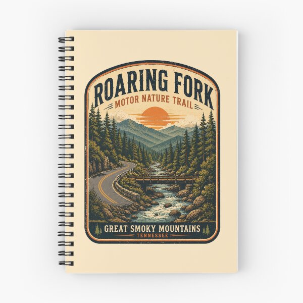 Item preview, Roaring Fork Motor Nature Trail Vintage Retro National Park Travel Poster | Great Smoky Mountains Forest Creek Bridge Art designed and sold by Globalcitytees.