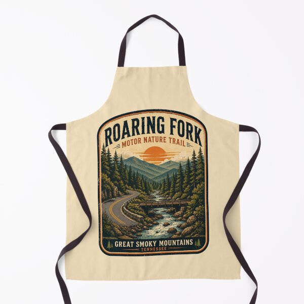 Item preview, Roaring Fork Motor Nature Trail Vintage Retro National Park Travel Poster | Great Smoky Mountains Forest Creek Bridge Art designed and sold by Globalcitytees.