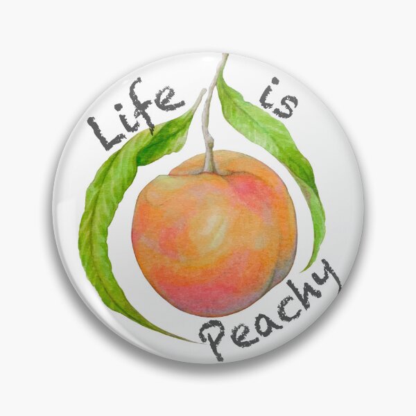 Item preview, Life is Peachy fruit artwork designed and sold by Moana Matron Designs.