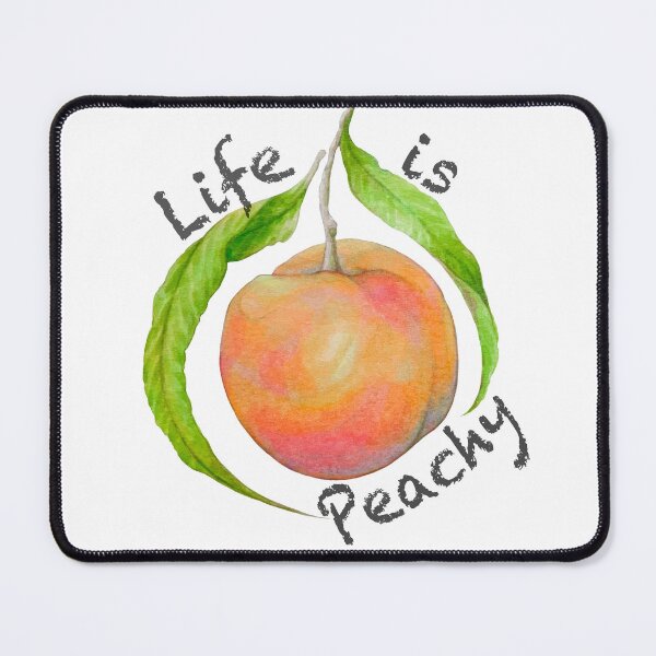 Item preview, Life is Peachy fruit artwork designed and sold by Moana Matron Designs.