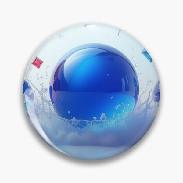 Item preview, Blue Glass Spheres with Floating Colorful Crystal Cubes. designed and sold by fbtrisha.