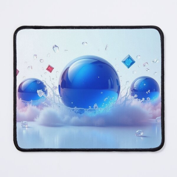 Item preview, Blue Glass Spheres with Floating Colorful Crystal Cubes. designed and sold by fbtrisha.
