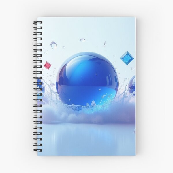 Item preview, Blue Glass Spheres with Floating Colorful Crystal Cubes. designed and sold by fbtrisha.