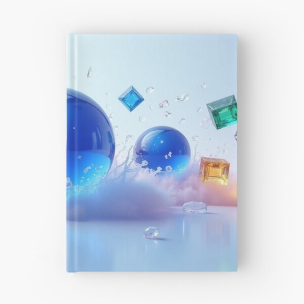 Item preview, Blue Glass Spheres with Floating Colorful Crystal Cubes. designed and sold by fbtrisha.