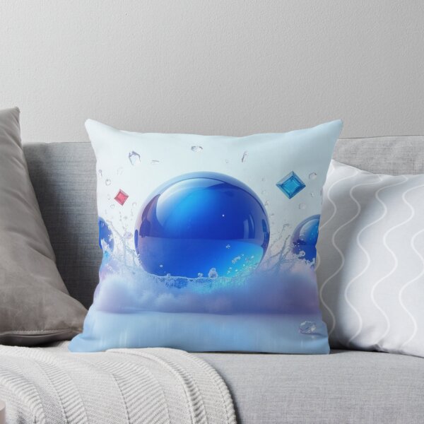 Item preview, Blue Glass Spheres with Floating Colorful Crystal Cubes. designed and sold by fbtrisha.