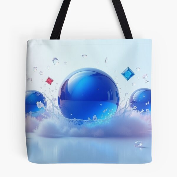 Item preview, Blue Glass Spheres with Floating Colorful Crystal Cubes. designed and sold by fbtrisha.