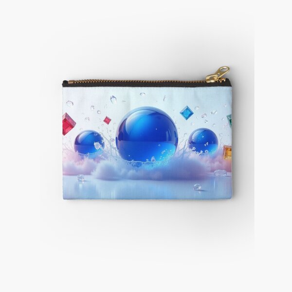 Item preview, Blue Glass Spheres with Floating Colorful Crystal Cubes. designed and sold by fbtrisha.