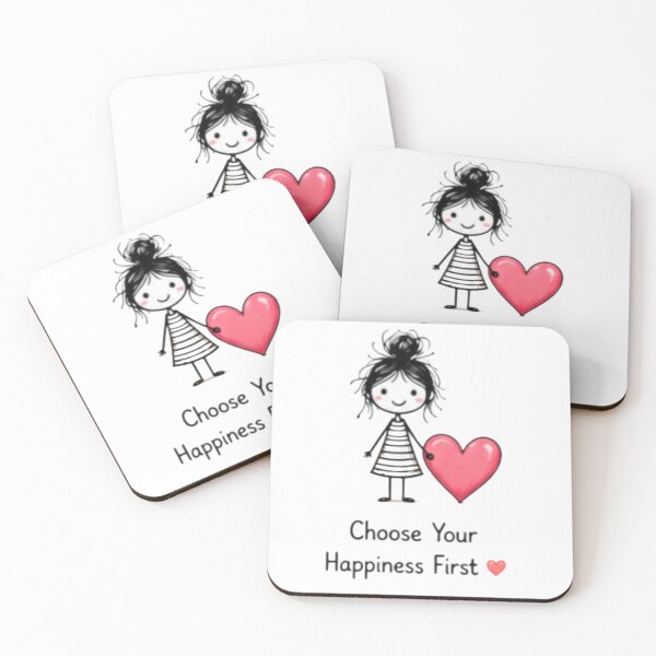 Item preview, Choose Your Happiness First Cute Girl designed and sold by DailyDoodlesBySumbul.