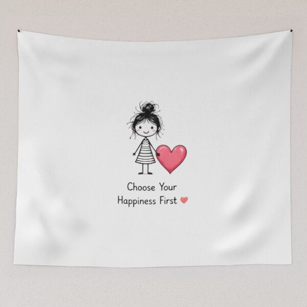 Item preview, Choose Your Happiness First Cute Girl designed and sold by DailyDoodlesBySumbul.