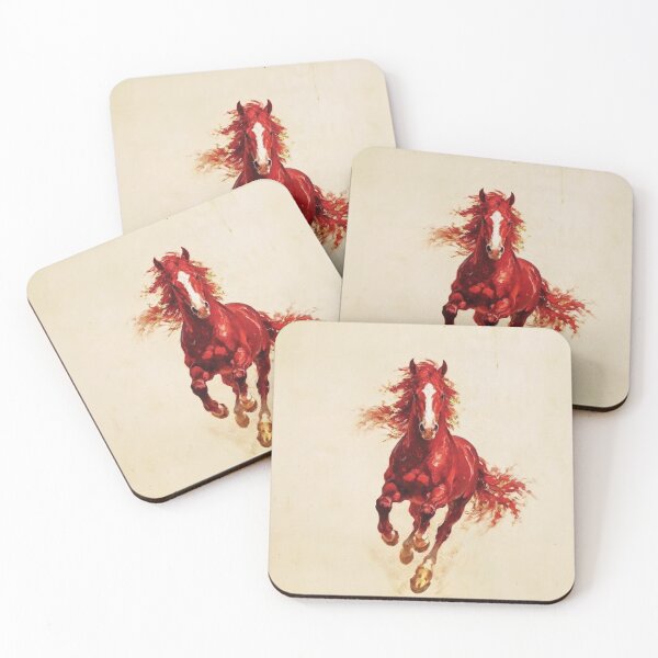 Item preview, Elegant Galloping Horses - Red horse 1 designed and sold by Lucia Amaris Art.