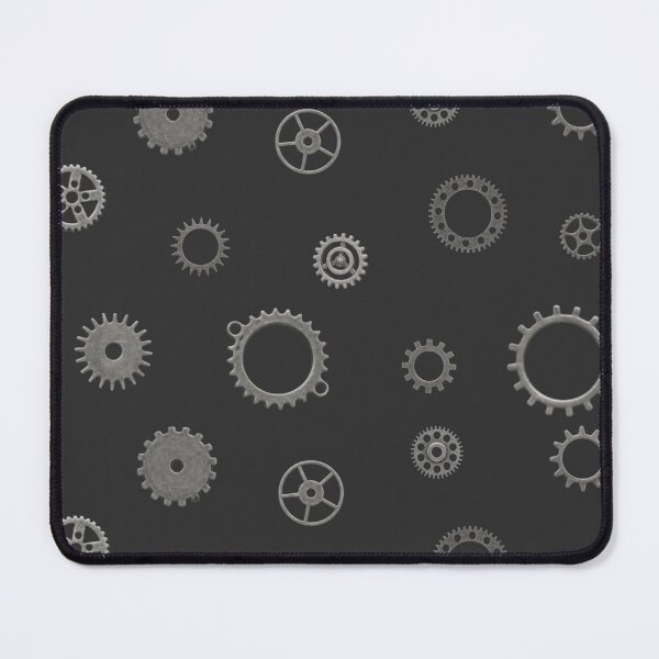 Item preview, steampunk gear pattern sticker set - silver/steel/iron designed and sold by noob publishing.
