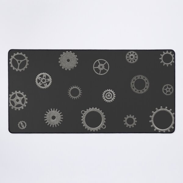 Item preview, steampunk gear pattern sticker set - silver/steel/iron designed and sold by noob publishing.