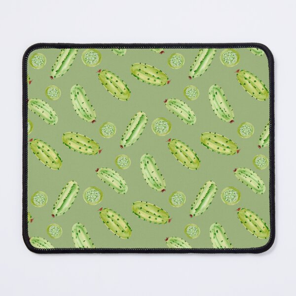 Item preview, Tossed Watercolor Pickles on Green Background designed and sold by JasmineGDesigns.