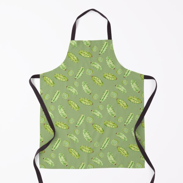 Item preview, Tossed Watercolor Pickles on Green Background designed and sold by JasmineGDesigns.