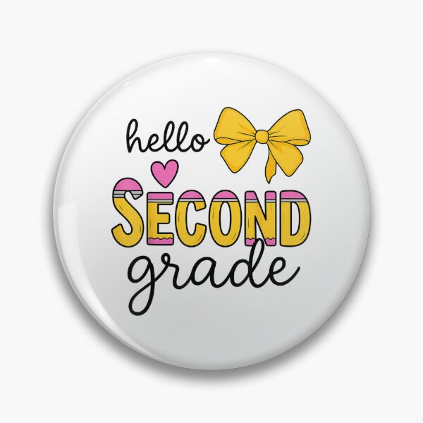 Item preview, Cute Hello Second Grade Back To School Yellow Bow Teacher Student designed and sold by WilliaMaler.
