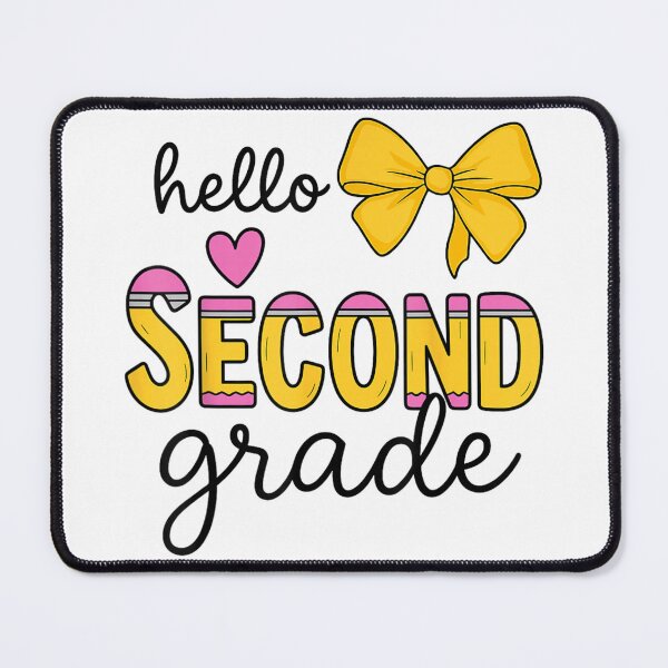 Item preview, Cute Hello Second Grade Back To School Yellow Bow Teacher Student designed and sold by WilliaMaler.