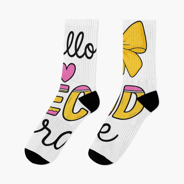 Item preview, Cute Hello Second Grade Back To School Yellow Bow Teacher Student designed and sold by WilliaMaler.