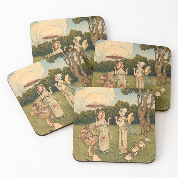 Item preview, Flower frocks by Ida Rentoul Outhwaite - Vintage Fairy Wall Art Print for Nursery & Children's Room designed and sold by RickE.