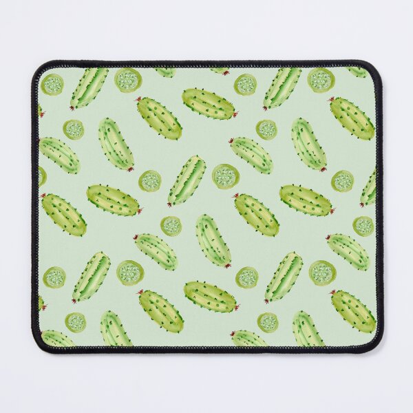 Item preview, Tossed Watercolor Pickles on Light Green Background designed and sold by JasmineGDesigns.