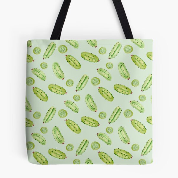 Item preview, Tossed Watercolor Pickles on Light Green Background designed and sold by JasmineGDesigns.