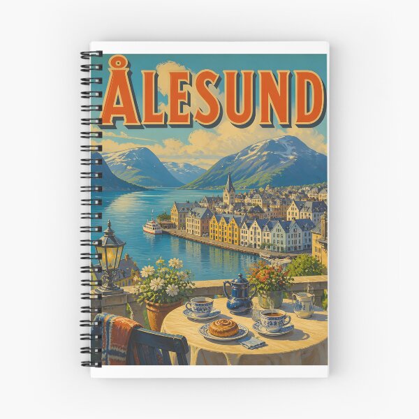 Item preview, Ålesund, Norway: Alesund scenic-Style Painterly Travel Poster designed and sold by LSVart.