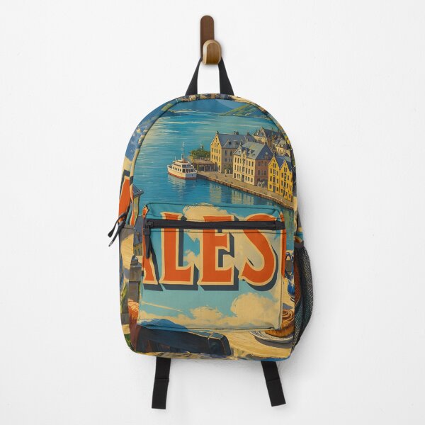 Item preview, Ålesund, Norway: Alesund scenic-Style Painterly Travel Poster designed and sold by LSVart.