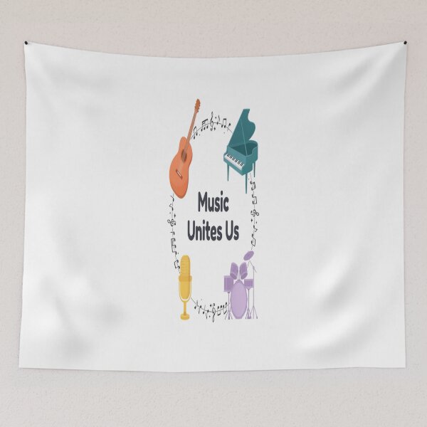 Item preview, Music Unites Us – Instruments Unity Design designed and sold by Midnight Veil Designs.